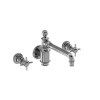 Arcade Chrome Three Hole Basin Mixer Wall-Mounted without Pop Up Waste